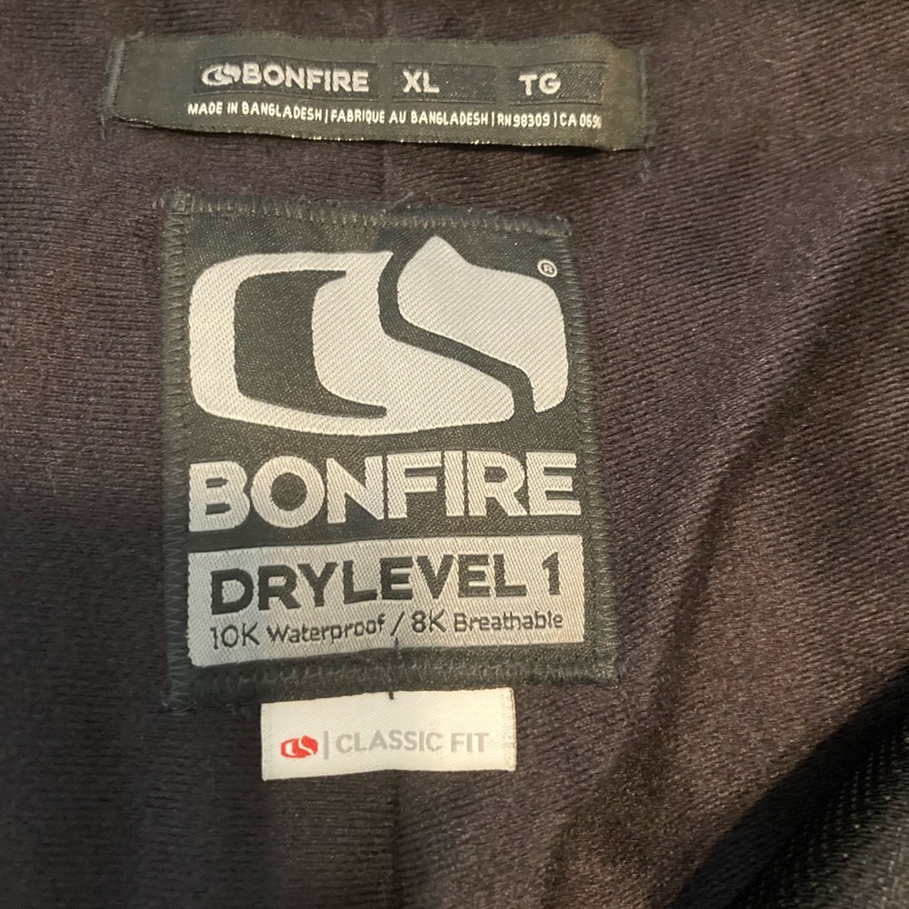 XL TG Black Bonfire Snow Pants